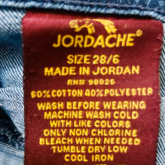 Jordache Jeans Reissue Y2K. Size 6 Waist 28” Hip 32-33” Length 40” - Picture 8 of 8